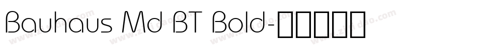 Bauhaus Md BT Bold字体转换